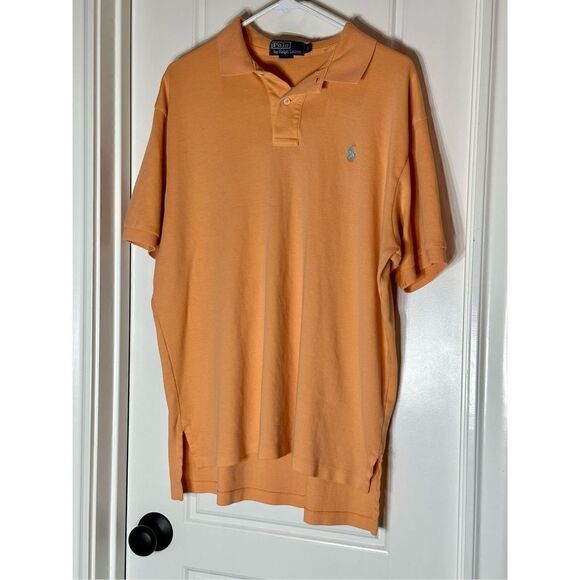 Polo Ralph Lauren light orange/ peach polo size L - flaws - Picture 2 of 10
